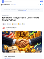 Bybit Funds Malaysia’s Dual-Licensed Hata Crypto Platform: Guest Post by Crypto Breaking News | CoinMarketCap