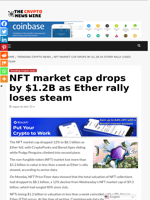 NFT market cap drops by $1.2B as Ether rally loses steam - The Crypto News Wire