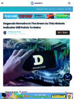 Dogecoin Remains In The Green As This Historic Indicator Still Points To Gains