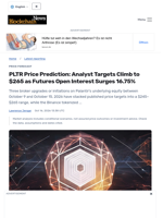 PLTR Price Prediction: Analyst Targets Climb to $265 as Futures Open Interest Surges 16.75% - Blockchain.News