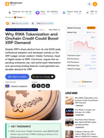 Why RWA Tokenization and Onchain Credit Could Boost XRP Demand