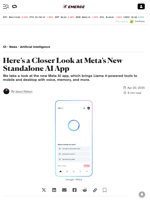 Here’s a Closer Look at Meta’s New Standalone AI App - Decrypt