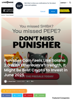Punisher Coin Feels Like Solana 2.0 With Ethereum’s Strength, It Might Be Best Crypto to Invest in June 2025 | Live Bitcoin News