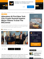 Attendees At First New York City Crypto Summit Implore Mayor Adams To End The BitLicense