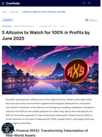 5 Altcoins to Watch for 100% in Profits by June 2025