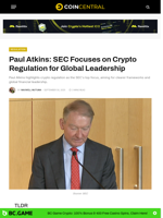 Paul Atkins: SEC Focuses on Crypto Regulation for Global Leadership - CoinCentral