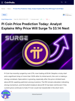 Pi Coin Price Prediction Today: Analyst Explains Why Price Will Surge To $3.14 Next