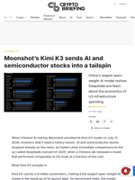 Moonshot's Kimi K3 sends AI and semiconductor stocks into a tailspin