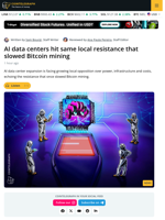 AI Data Centers Face Local Pushback Seen in Bitcoin Mining