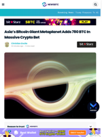 Asia’s Bitcoin Giant Metaplanet Adds 780 BTC in Massive Crypto Bet