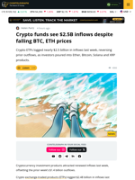 Prices Down, Inflows Up: Crypto ETPs Post $2.5B Inflows