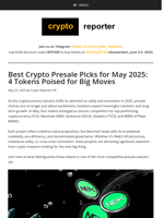 Best Crypto Presale Picks for May 2025: 4 Tokens Poised for Big Moves