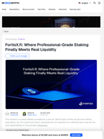 FortisX: Professional Staking with Instant Liquidity & High Yields