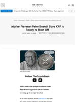 Market Veteran Peter Brandt Says XRP Is Ready to Blast Off