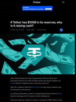 If Tether has $105B in its reserves, why is it raising cash?