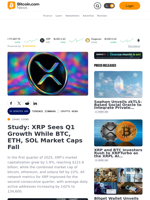 Study: XRP Sees Q1 Growth While BTC, ETH, SOL Market Caps Fall – Crypto News Bitcoin News