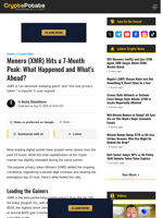 Monero (XMR) Hits a 7-Month Peak: What Happened and What's Ahead?