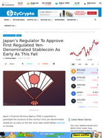 Japan’s Regulator To Approve First Regulated Yen-Denominated Stablecoin As Early As This Fall ⋆ ZyCrypto
