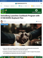 SwissBorg Launches Cashback Program with $15M BORG Buyback Plan - TheNewsCrypto