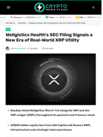 Wellgistics Health Integrates XRP in Payments & Treasury – SEC S‑1 Filing Explained