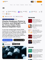 Charles Hoskinson Points to Cardano and Midnight as Fix for Cross-Chain Flaws Behind KelpDAO Hack – Bitcoin News