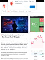 Vitalik Buterin Sounds Alarm On Prediction Market Direction - NullTX