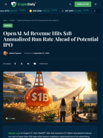 OpenAI Ads Hits $1B Run Rate Before Potential IPO