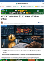 ASTER Trades Near $0.60 Ahead of Token Unlock - TheNewsCrypto