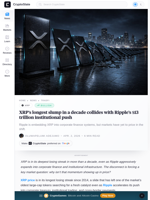 XRP posts longest losing streak since 2014, shedding over 55%