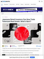 Here's How Japanese Retail Can Trade Tokenized Real Estate