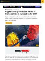 Outflows From ETFs, Long Term Whale Sales to Blame for Market Slump