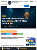 Ethereum News: ETH Holds $3,275 Support, Eyes $3,400 Breakout