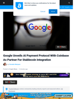 Google Unveils AI Payment Protocol With Coinbase As Partner For Stablecoin Integration | Bitcoinist.com