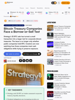 Bitcoin Treasury Companies Face a Borrow-or-Sell Test