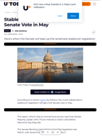 Stablecoin Legislation to Get Full Senate Vote in May