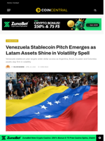 Venezuela Stablecoin Pitch Emerges as Latam Assets Shine in Volatility Spell 