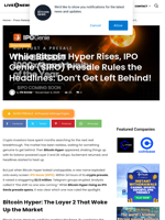 While Bitcoin Hyper Rises, IPO Genie ($IPO) Presale Rules the Headlines: Don’t Get Left Behind! | Live Bitcoin News
