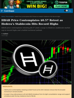 HBAR Price Contemplates $0.57 Retest as Hedera's Stablecoin Hits Record Highs
