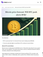 Bitcoin price forecast: Will BTC push above $93k?