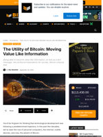 The Utility Of Bitcoin: Moving Value Like Information