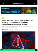 GMO Internet Group Warns Users to Unplug Computers as Hackers Threaten Ransomware Attack - CoinCentral