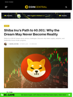 Shiba Inu’s Path to $0.001: Why the Dream May Never Become Reality - CoinCentral