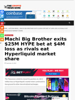 Machi Big Brother exits $25M HYPE bet at $4M loss as rivals eat Hyperliquid market share - The Crypto News Wire