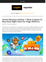 Smart Money’s Top 7 Best Cryptos to Buy Right Now