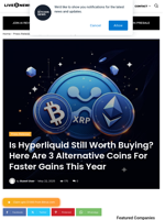 Is Hyperliquid Still Worth Buying? Here Are 3 Alternative Coins For Faster Gains This Year | Live Bitcoin News