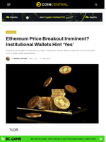 Ethereum Price Breakout Imminent? Institutional Wallets Hint 'Yes' - CoinCentral
