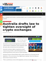 Australia drafts law to tighten oversight of crypto exchanges - The Crypto News Wire