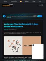 Anthropic Files Confidential S-1, Eyes $965B IPO Valuation - Blockchain.News