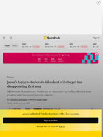 Japan's top yen stablecoin falls short of its target in a disappointing first year