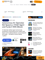 Autonomous AI: Openclaw Bot Spawns a 'Child' Agent and Funds It With Bitcoin – Crypto News Bitcoin News